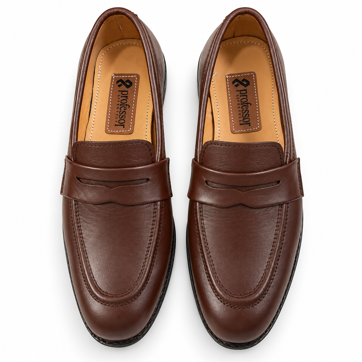 Professor Lifestyle Men's Classic Brown Penny Loafers